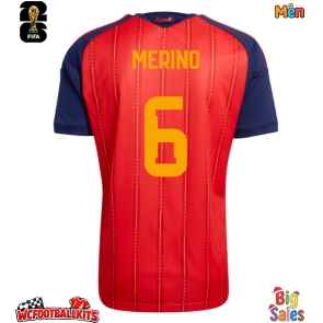 Spain Mikel Merino #6 Replica Home Stadium Shirt World Cup 2026 Short Sleeve